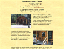 Tablet Screenshot of greatwoodcabins.com
